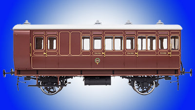 Lined Brown Gas Lit Stroudley Coaches