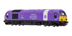 2D-010-016 N Gauge Class 67 Platinum Jubilee Purple 67007