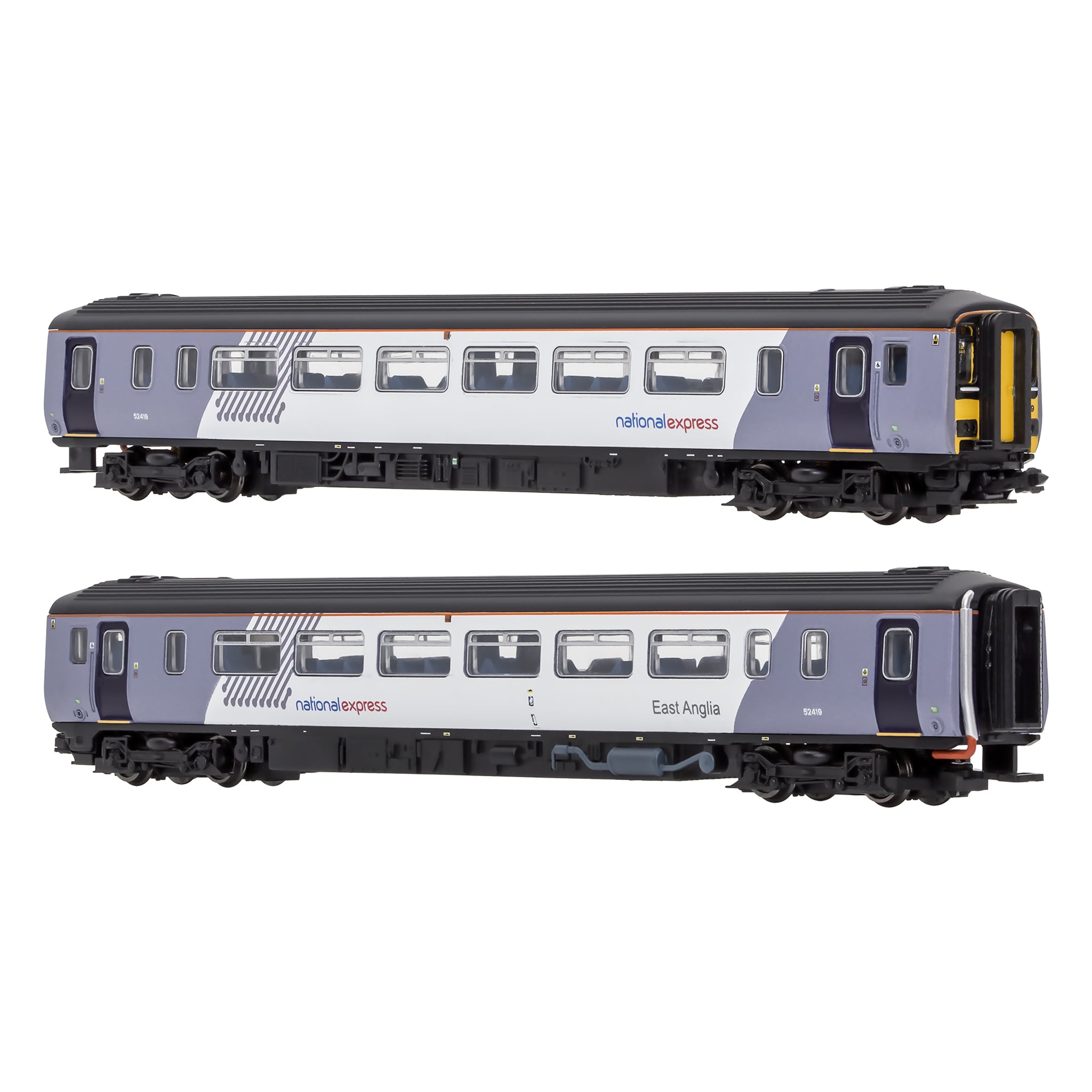 2D-021-006 N Gauge Class 156 2 Car Set 156419 National Express East Anglia