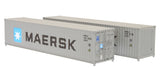 2F-028-112 N Gauge 40 FT Container Maersk MRKU 014156 9 & 022317 9