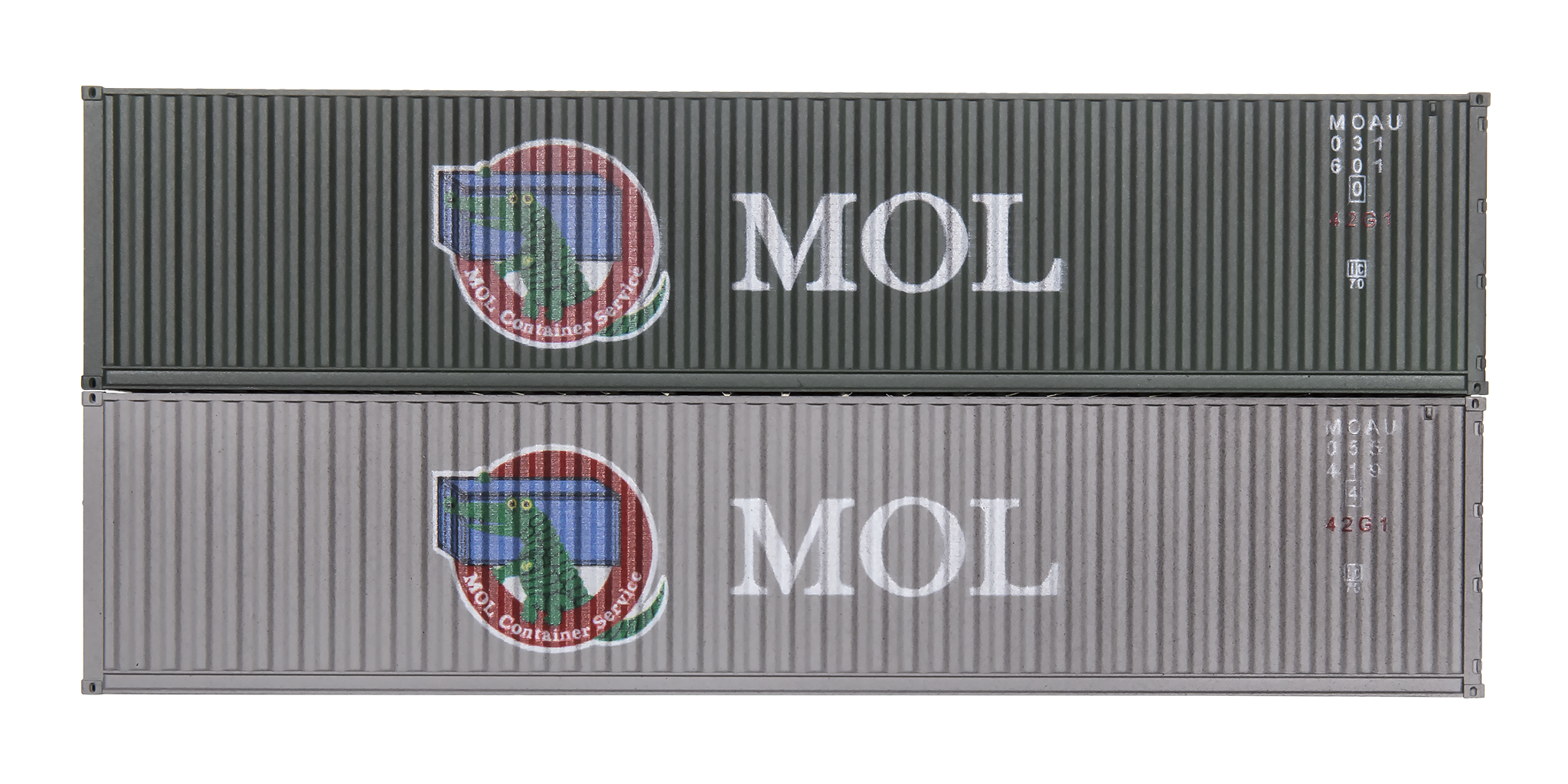 4F-028-161 OO Gauge 40ft' Container Mol 031601 0/ 055419 4 Weathered