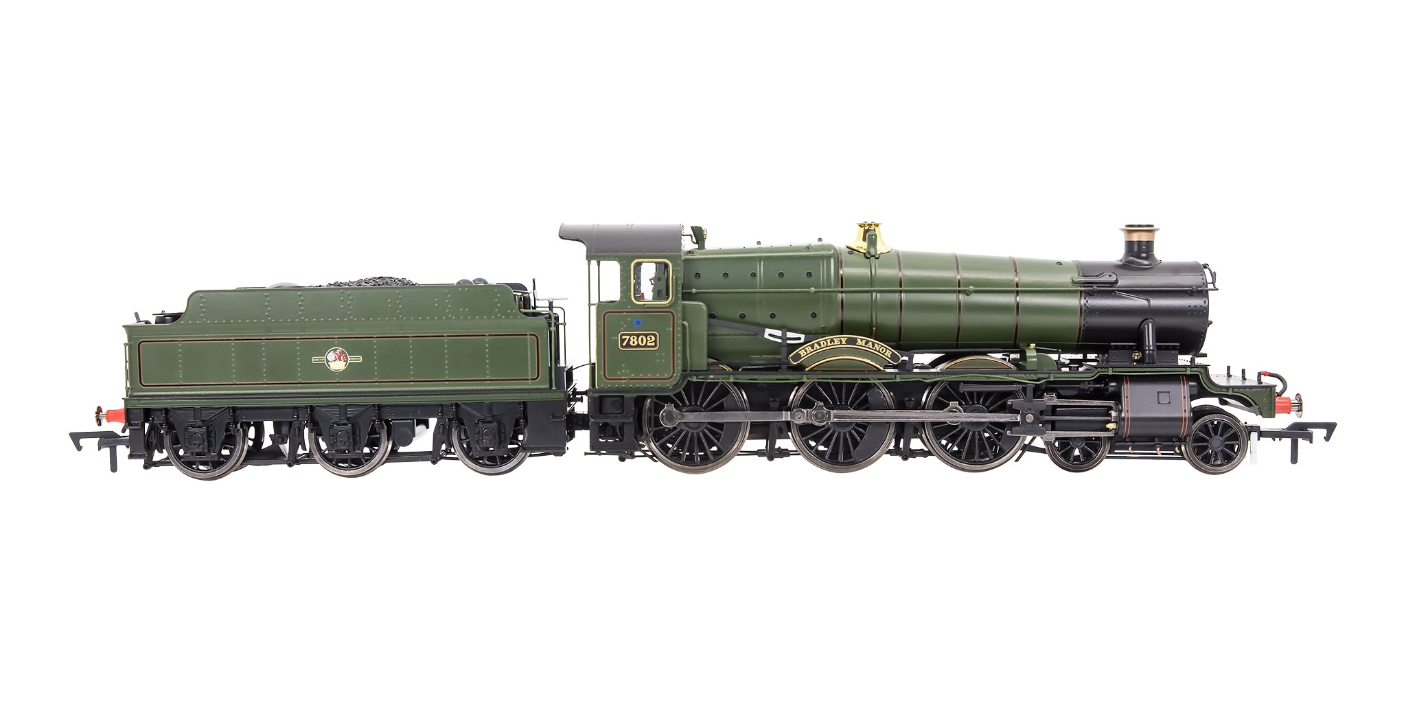 4S-001-014 OO Gauge Bradley Manor 7802 BR Lined Green Late Crest