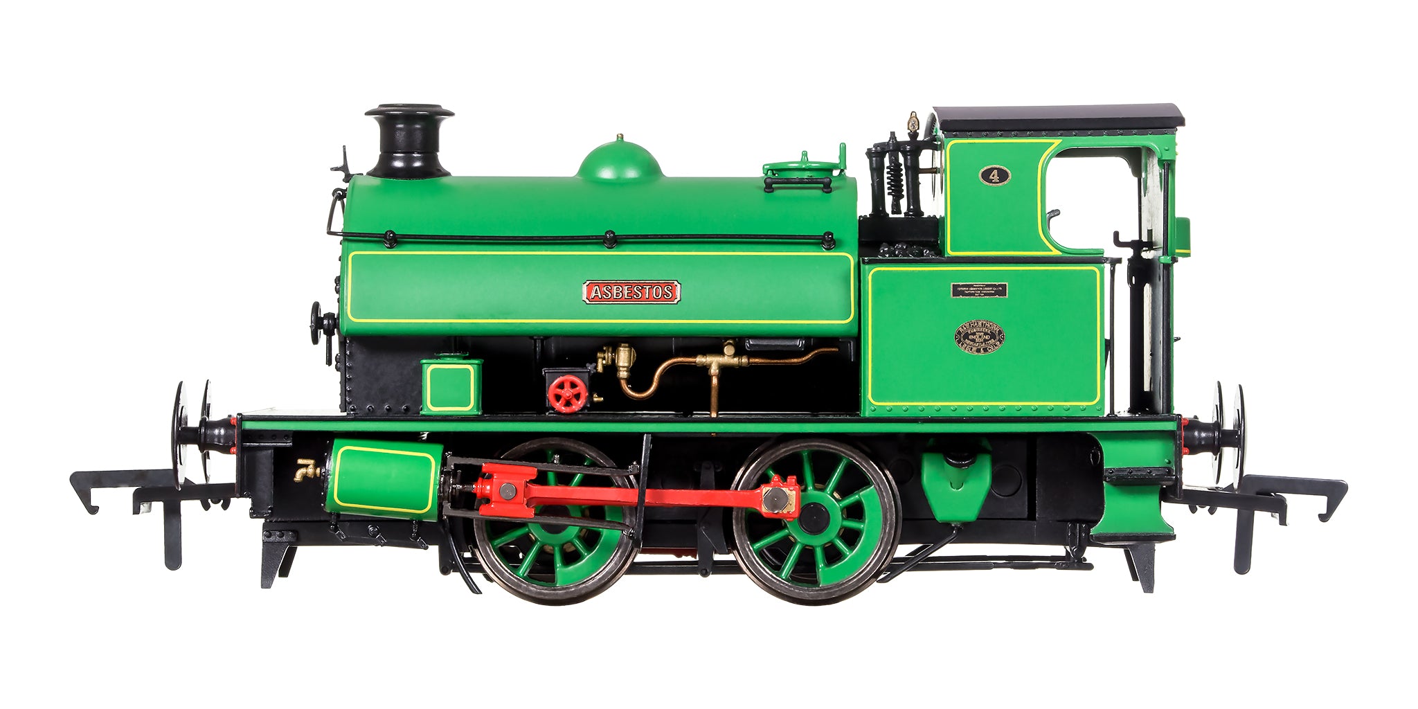 4S-024-001 Hawthorn Leslie 0-4-0 Green Lined Yellow 'Asbestos' 4