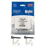 7A-000-008 O Gauge 3 Link Couplings and Hooks 5 Pairs for wagons