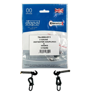 7A-000-011 O Gauge Instanter Coupling & Hooks 5 pairs