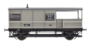 7F-300-006 O Gauge GWR Toad Brake Van BR Grey W68673 Diagram AA20