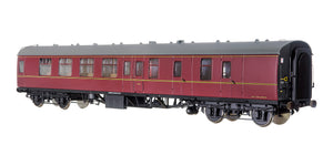 7P-001-506U O Gauge BR Mk1 Maroon BSK Unnumbered with Window Beading