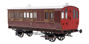 7P-020-002 O Gauge Stroudley 4 Wheel Suburban Oil Lit Brake 3rd Mahogany 918