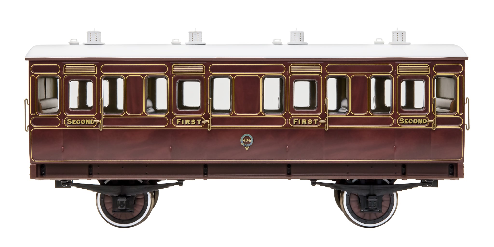 7P-020-300 O Gauge Stroudley 4 Wheel Suburban Oil Lit Composite Mahogany 404