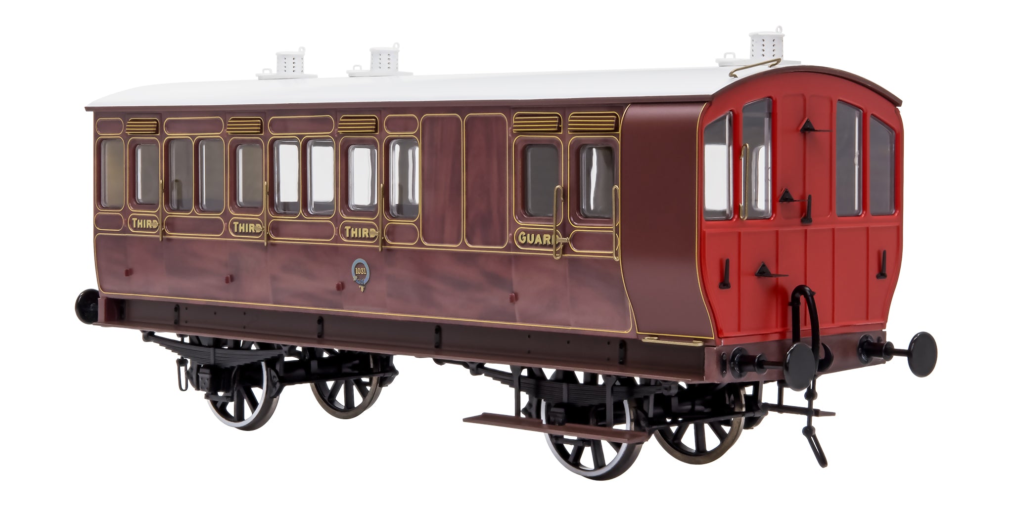 7P-020-500 O Gauge Stroudley 4 Wheel Main Line Oil Lit Brake 3rd Mahogany 1031