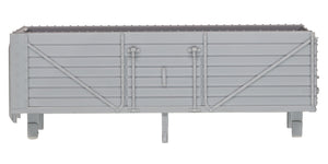 B002 OO Gauge Unpainted 7 Plank Wagon Body (10ft Chassis)