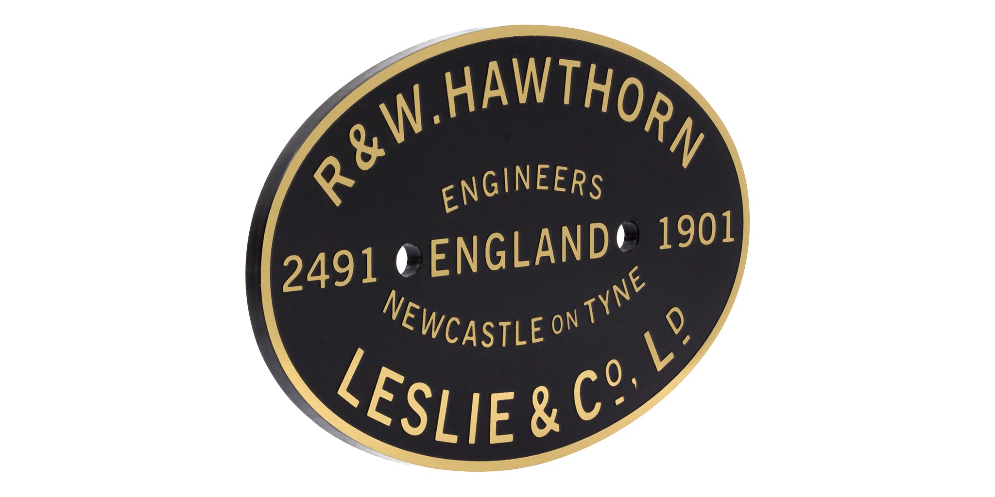 Plate-HL-2491T Hawthorn Leslie Worksplate Third Size Replica – 2491 Henry