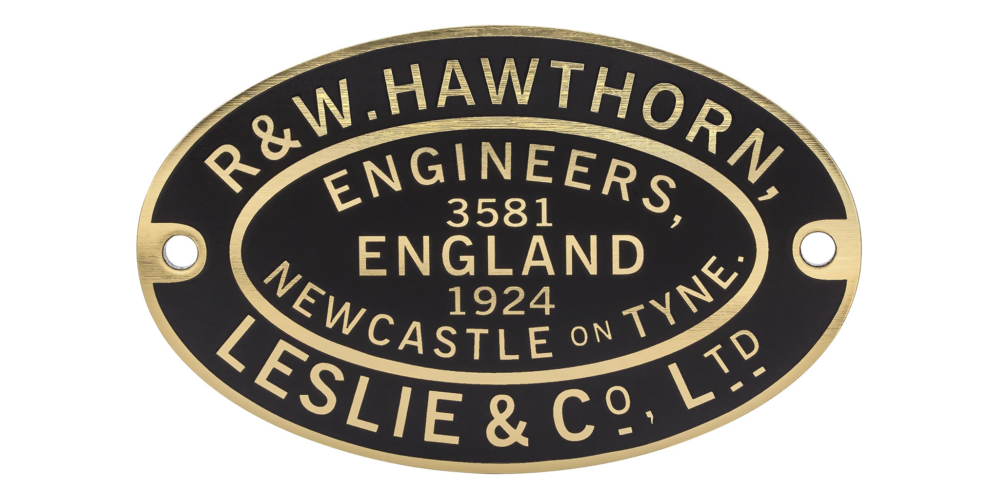 Plate-HL-3581T Hawthorn Leslie Worksplate Third Size Replica – 3581 Marston, Thompson & Evershed No 3