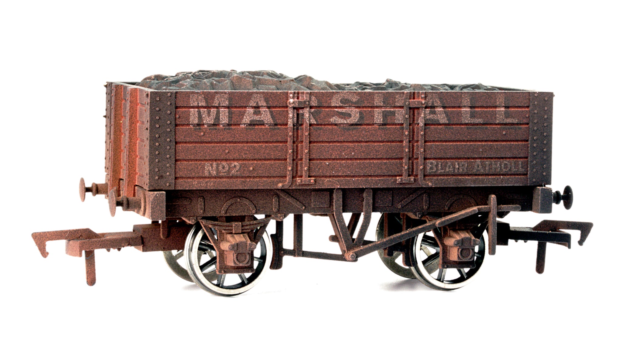 4F-052-002 OO Gauge 5 Plank Wagon 9' Wheelbase Marshall Weathered