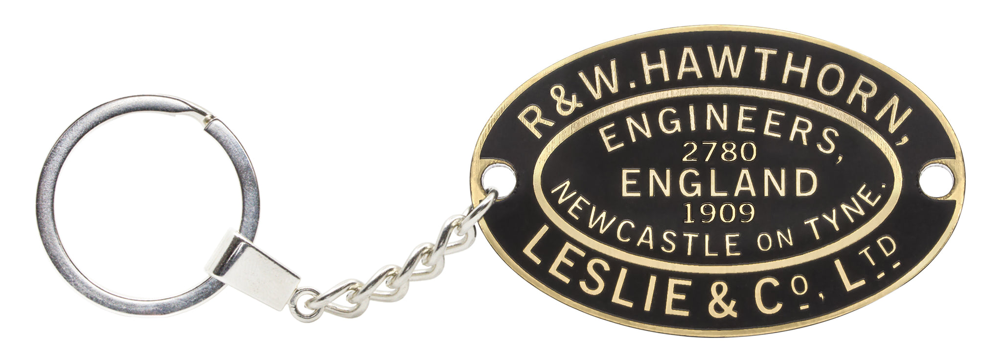 Plate-HL-2780K Hawthorn Leslie Worksplate Keyring – 2780 Asbestos