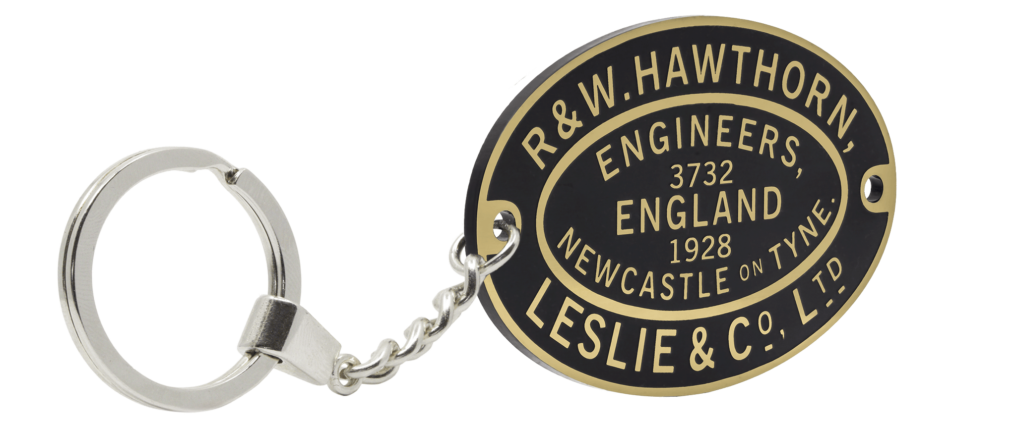 Plate-HL-3732K Hawthorn Leslie Worksplate Keyring – 3732 Newcastle Electric Supply no 13