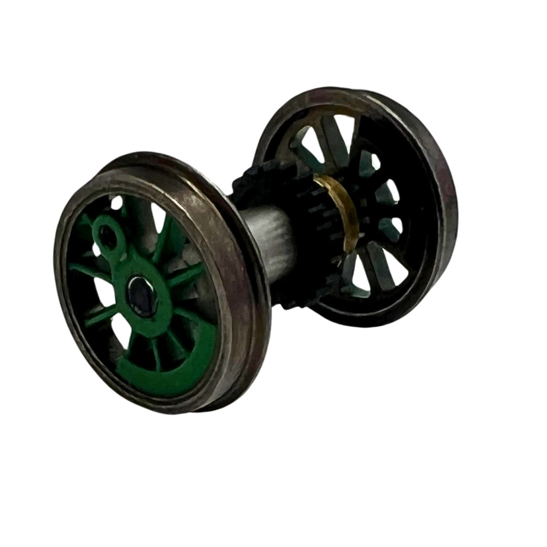 4S-024-WGDG 00 gauge spares H L 040 Wheelset geared darker green-R