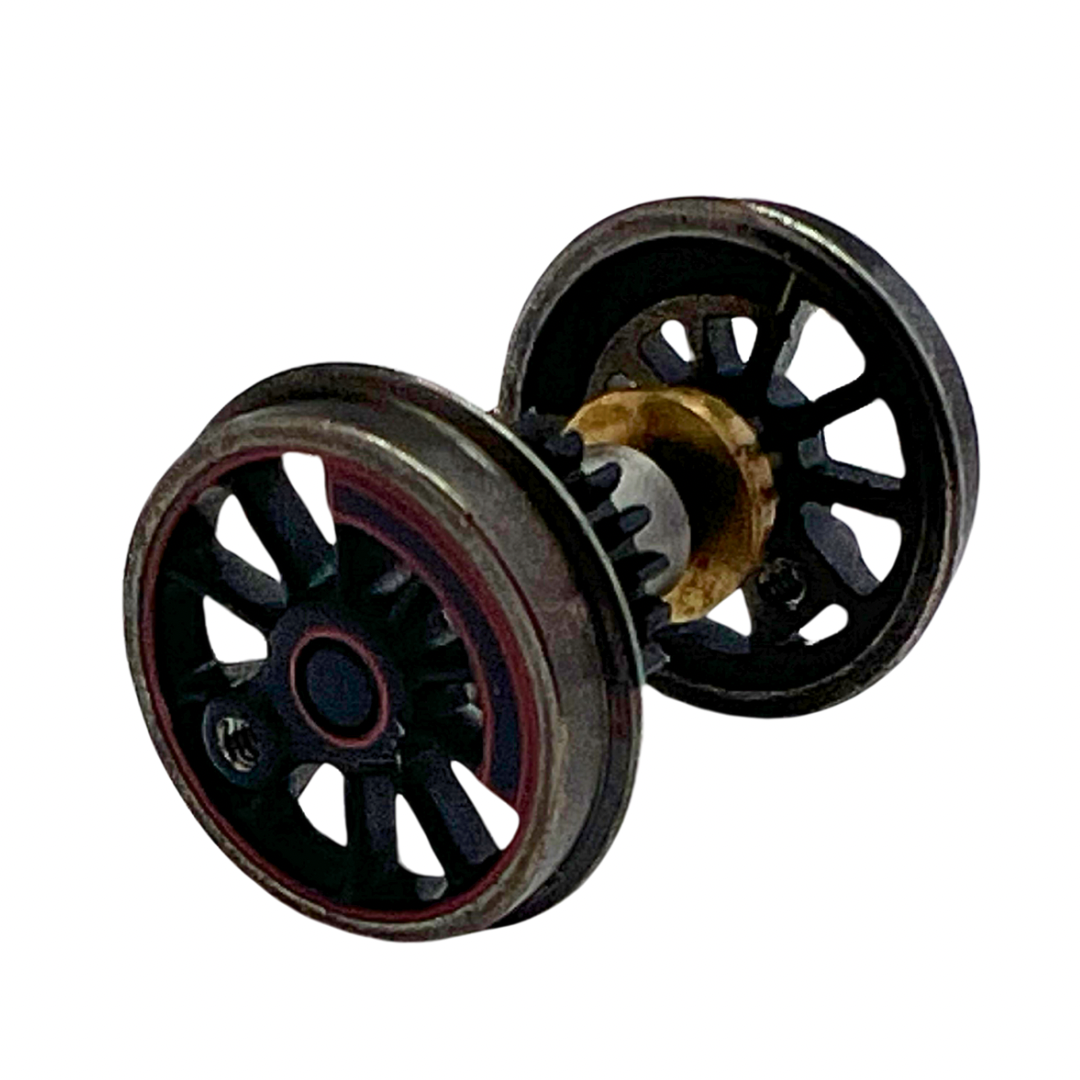 4S-024-WGKR 00 gauge spares H L 040 wheelset geared black red lining-R