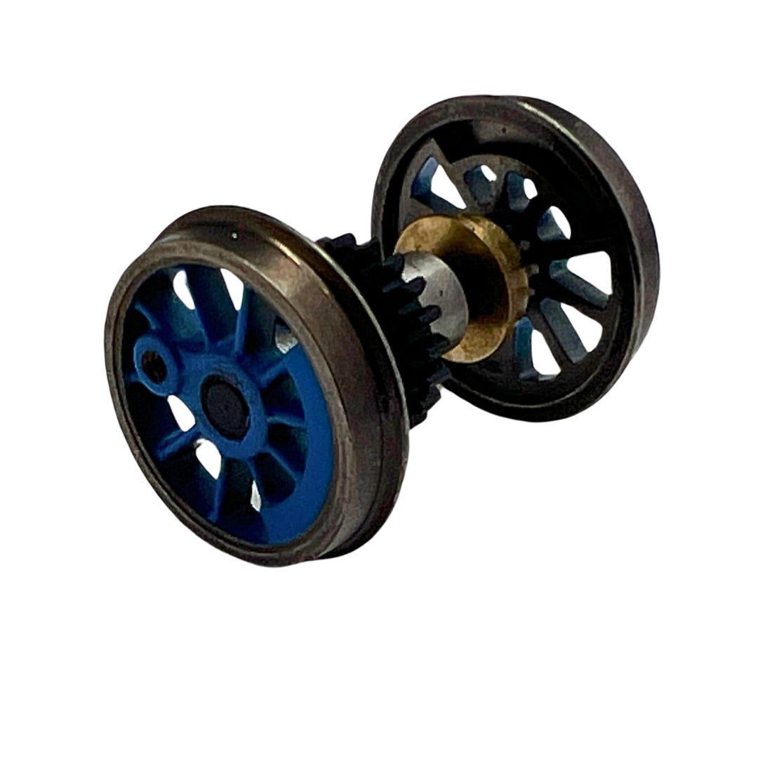 4S-024-WGLB 00 gauge spares H L 040 wheelset geared light blue - R